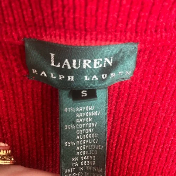 Ralph Lauren Red Blazer with Gold Accents and ensignia size small - Picture 2 of 11